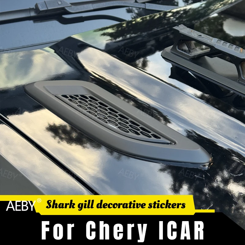 For Chery ICAR Shark gill decorative cover,Hood shark gill vents,Decorative panel fake air inlet,Exterior decorative accessories
For Chery ICAR Shark gill decorative cover,Hood shark gill vents,Decorative panel fake air inlet,Exterior decorative accessories