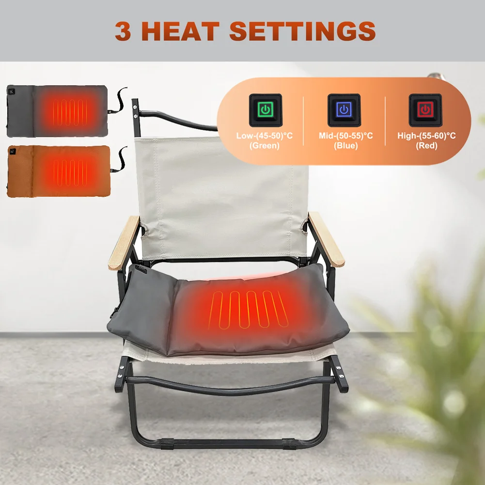 Heated Warming Seat Cushion Thickened Heater Warm Pad 3 Adjustable Temperature Leather Mat for Winter Outdoor Stadium Fishing
Heated Warming Seat Cushion Thickened Heater Warm Pad 3 Adjustable Temperature Leather Mat for Winter Outdoor Stadium Fishing