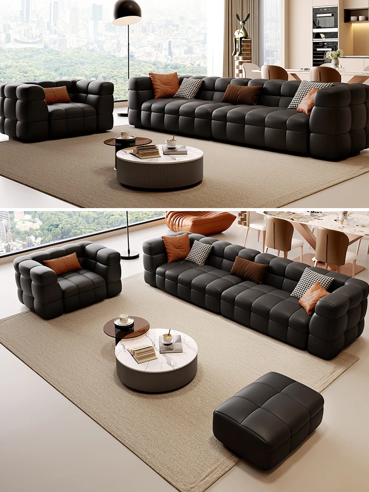 Marshmallow leather sofa living room modern light luxury French cream style new minimalist straight row first layer cowhide sofa
Marshmallow leather sofa living room modern light luxury French cream style new minimalist straight row first layer cowhide sofa