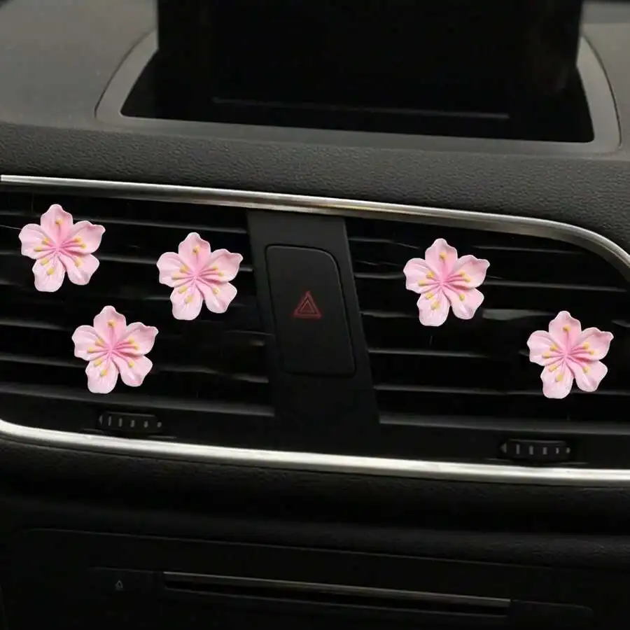 5pcs assorted color resin cherry blossom air vent clip for car interior decoration
5pcs assorted color resin cherry blossom air vent clip for car interior decoration