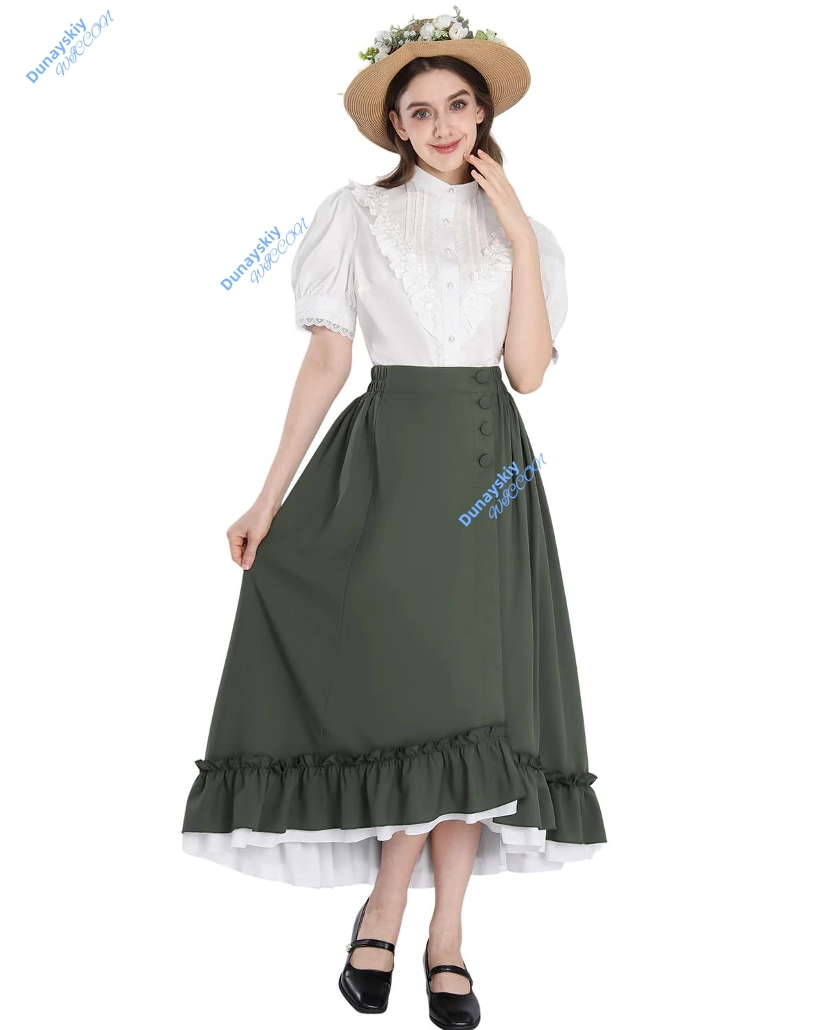 Retro Medieval Shirt Skirts Women Vintage Renaissance Victorian Ruffled Hem Skirts Cosplay Costumes High Waist Maxi Skirt
Retro Medieval Shirt Skirts Women Vintage Renaissance Victorian Ruffled Hem Skirts Cosplay Costumes High Waist Maxi Skirt