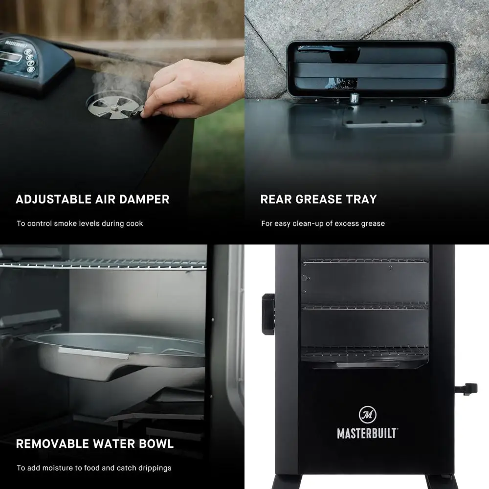 30 цифровых электрических вертикальных курильщиков для барбекю, площадь 710 кв. В. Набор для приготовления пищи, ножек и боковой погрузчик для деревянных стружков черного цвета
30 цифровых электрических вертикальных курильщиков для барбекю, площадь 710 кв. В. Набор для приготовления пищи, ножек и боковой погрузчик для деревянных стружков черного цвета