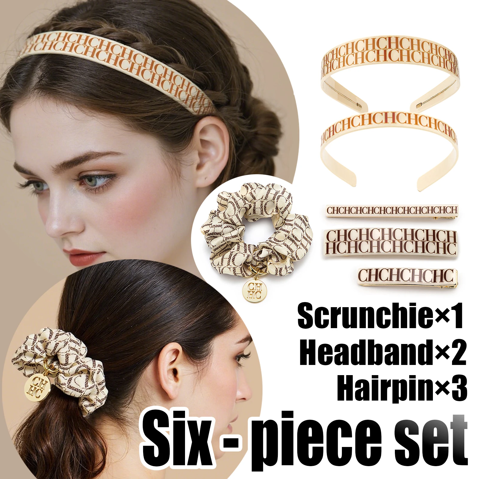 2025 Letter Hair Set 6Pcs Adjustable Headband Hair Clip Ponytail Holder Beige Minimalist Daily Commute Date Gift Box Set
2025 Letter Hair Set 6Pcs Adjustable Headband Hair Clip Ponytail Holder Beige Minimalist Daily Commute Date Gift Box Set