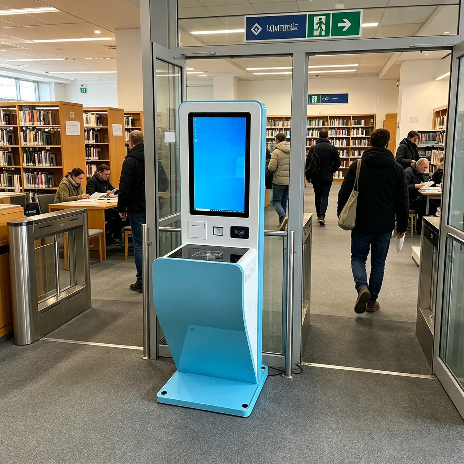23.6-inch Touch Screen Self-service Terminal Is Suitable For Library Book Borrowing And Returning.
23.6-inch Touch Screen Self-service Terminal Is Suitable For Library Book Borrowing And Returning.