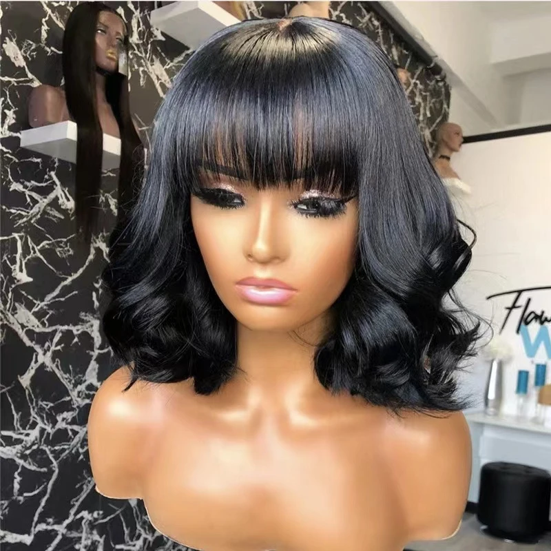 New : Black short curly wig with bangs for European, American, and African women
New : Black short curly wig with bangs for European, American, and African women