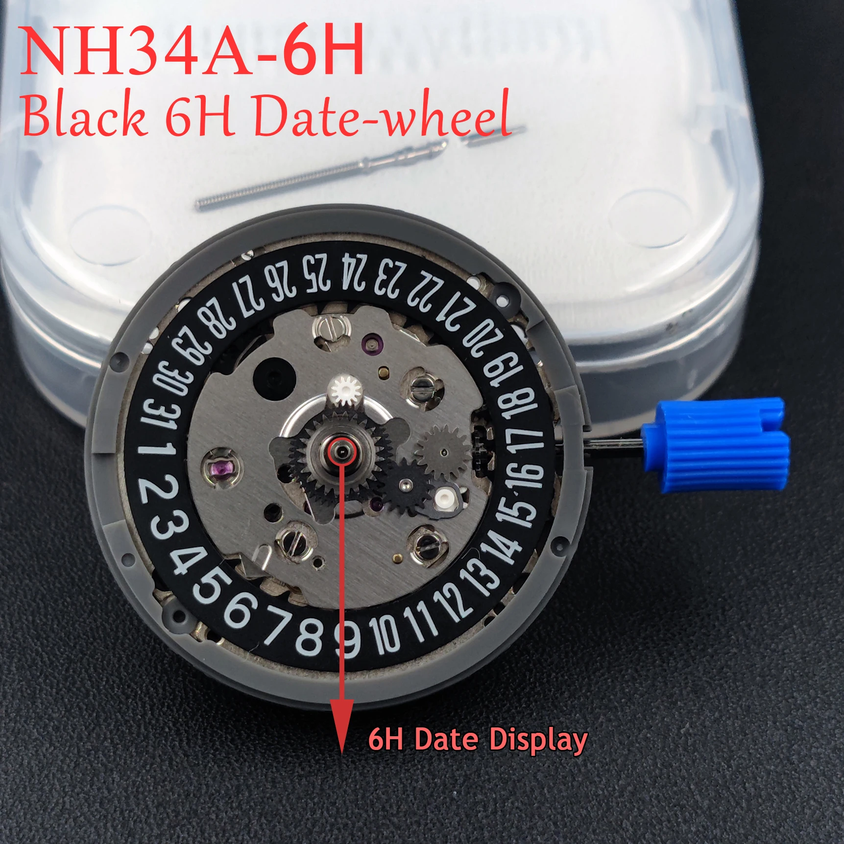 Genuine GMT NH34 NH34A 6H Date Version Automatic Mechanical Movement Date at 6 O'clock Position Black 6H Date NH34 4R34 Movement
Genuine GMT NH34 NH34A 6H Date Version Automatic Mechanical Movement Date at 6 O'clock Position Black 6H Date NH34 4R34 Movement