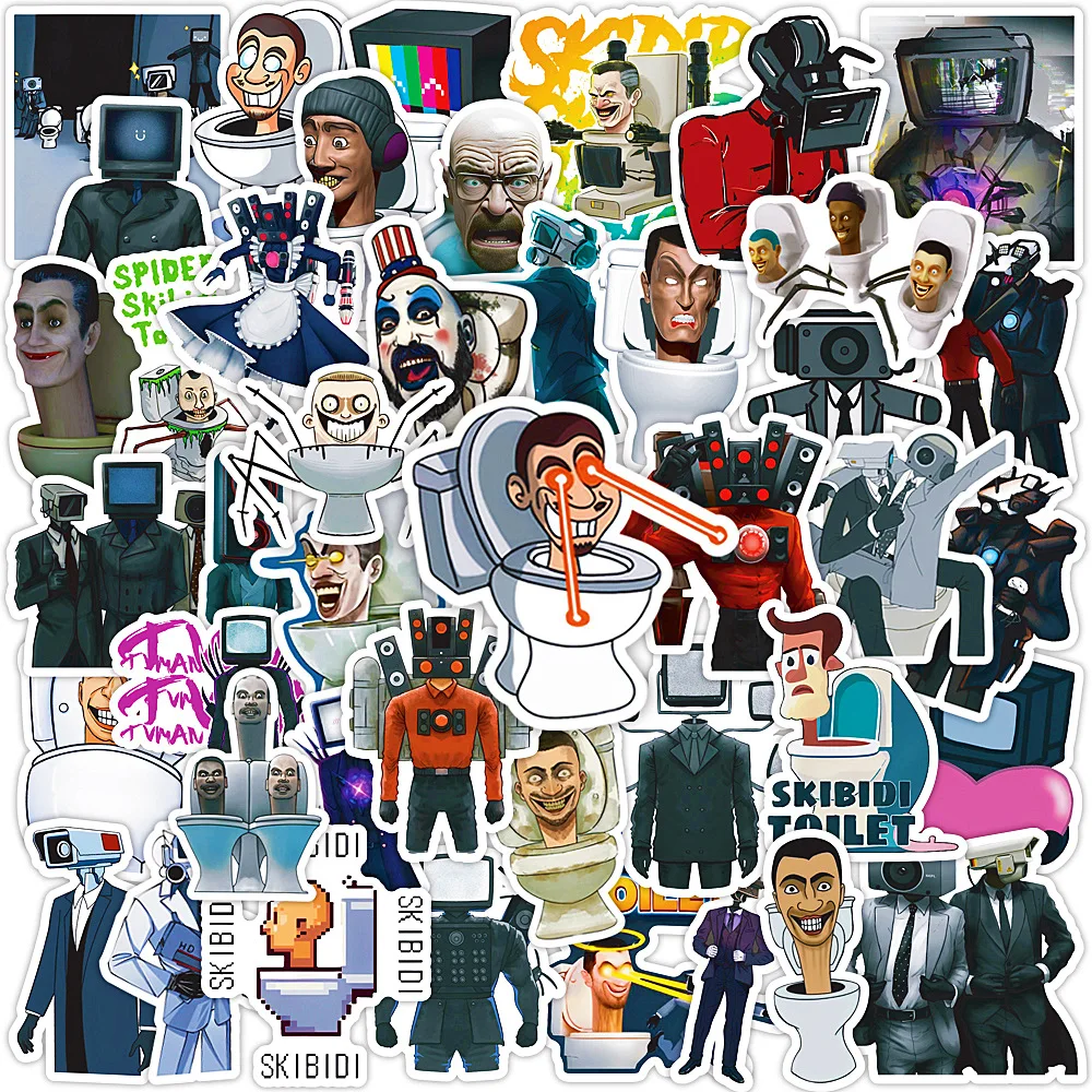 10/30/50PCS Funny Game Skibidi Toilet Cartoon Waterproof Stickers Decals Skateboard Guitar Suitcase Freezer Graffiti Sticker
10/30/50PCS Funny Game Skibidi Toilet Cartoon Waterproof Stickers Decals Skateboard Guitar Suitcase Freezer Graffiti Sticker
