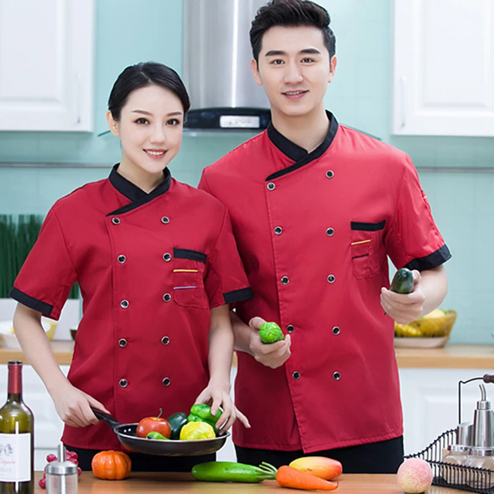 Short Sleeve Breathable Oil Proof Catering Short Sleeve Chef Jacket Uniforms Kitchen Summer Clothes
Short Sleeve Breathable Oil Proof Catering Short Sleeve Chef Jacket Uniforms Kitchen Summer Clothes