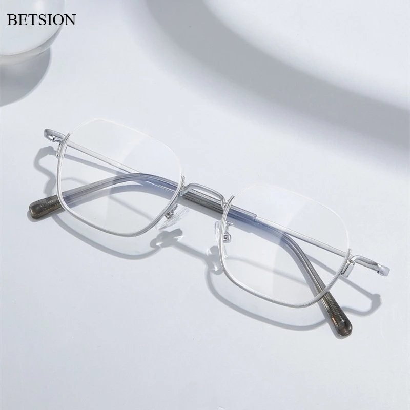 BETSION Unisex Retro Half Rim Eyeglasses Frame Trendy Ultra Light 13g Metal Spectacles Fashion Eyewear Glasses #34907
BETSION Unisex Retro Half Rim Eyeglasses Frame Trendy Ultra Light 13g Metal Spectacles Fashion Eyewear Glasses #34907