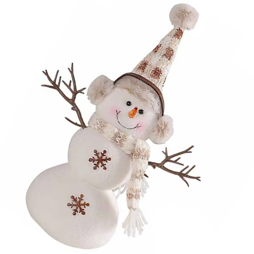 Hatted Christmas Snowman Ornament Cute Festive Desktop Decoration Solid Cotton Crafted Snowman for Holiday Tabletop Xmas Party
Hatted Christmas Snowman Ornament Cute Festive Desktop Decoration Solid Cotton Crafted Snowman for Holiday Tabletop Xmas Party