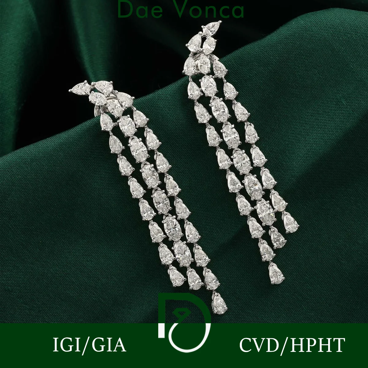 Pear and Oval Cut Lab Created Diamond Earrings 9K/14K/18K White Gold Lab Diamond Earring Tassel Earrings Fine Jewelry For Women
Pear and Oval Cut Lab Created Diamond Earrings 9K/14K/18K White Gold Lab Diamond Earring Tassel Earrings Fine Jewelry For Women