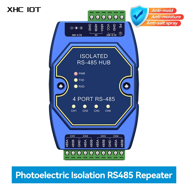 Photoelectric Isolation Industrial 4-way Cache RS485 Hubs DC9-40V COJXU E810-R14 ESD Protection Power and Signal Isolation
Photoelectric Isolation Industrial 4-way Cache RS485 Hubs DC9-40V COJXU E810-R14 ESD Protection Power and Signal Isolation