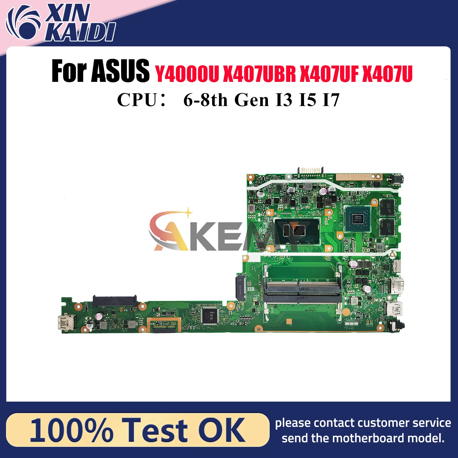 X407UB Laptop Motherboard For ASUS VivoBook X407UAR X407UBR F407U X407UV Y4000U A407U X407U X407UF X407UB Mainboard I3 I5 I7 CPU
X407UB Laptop Motherboard For ASUS VivoBook X407UAR X407UBR F407U X407UV Y4000U A407U X407U X407UF X407UB Mainboard I3 I5 I7 CPU
