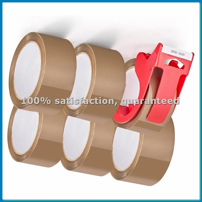 6 Rolls Brown Packing Tape with Dispenser, Heavy Duty Packaging Tape Refills, 1.88 Inches Wide, 60 Yards Per Roll-A10G
6 Rolls Brown Packing Tape with Dispenser, Heavy Duty Packaging Tape Refills, 1.88 Inches Wide, 60 Yards Per Roll-A10G