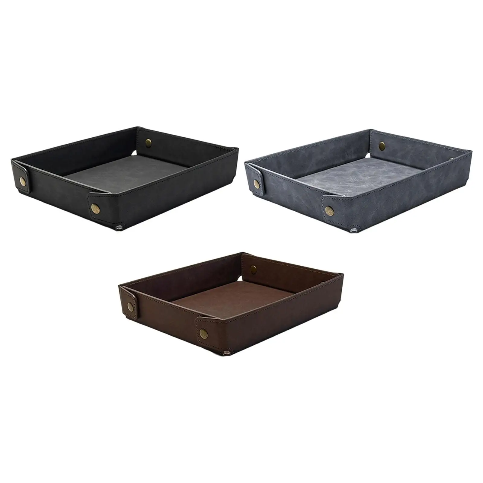 Storage Valet Tray Foldable PU Leather Organizer NightStand Organizer for Keys Nail Polish Hair Accessory Jewelry Countertop
Storage Valet Tray Foldable PU Leather Organizer NightStand Organizer for Keys Nail Polish Hair Accessory Jewelry Countertop