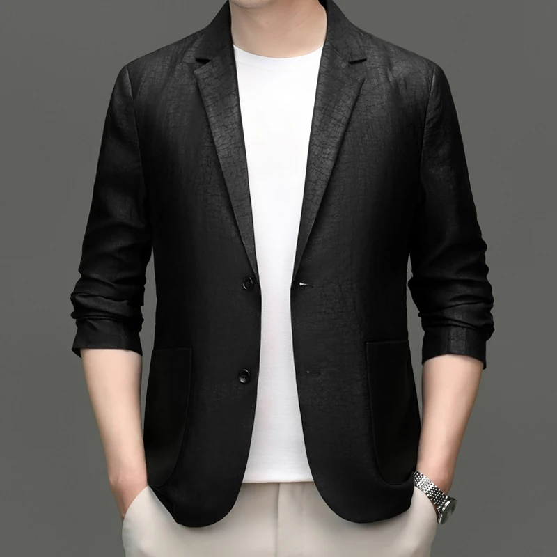 Luxurious 100% Silk Lightweight Suits Jacket Blazers For Men High-Quality Smooth Comfortable Smart Casual Design Terno Masculino
Luxurious 100% Silk Lightweight Suits Jacket Blazers For Men High-Quality Smooth Comfortable Smart Casual Design Terno Masculino
