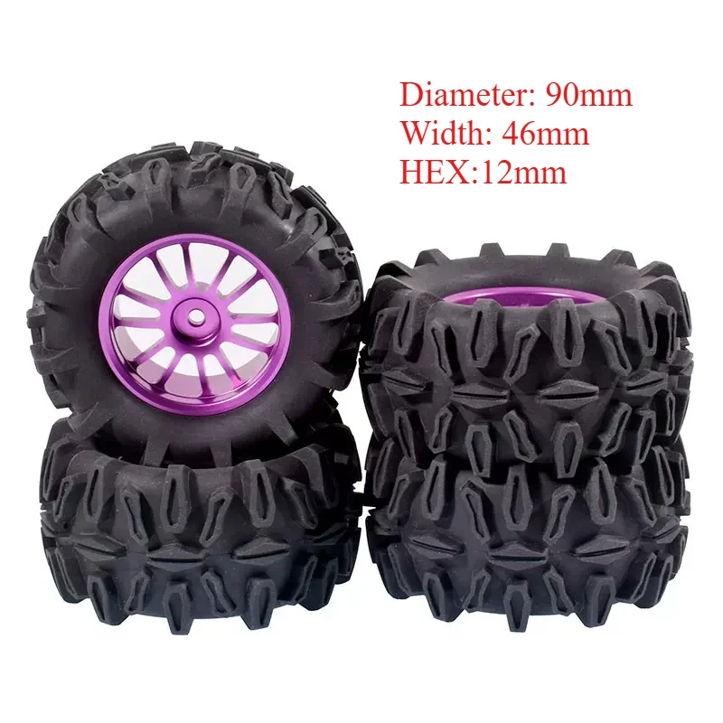 4PCS 90mm 12mm Hex Rubber Tires Wheels For SCY 16101 16102 16103 Pro 1/14 1/16 Hyper Go 16210 RC Monster Truck
4PCS 90mm 12mm Hex Rubber Tires Wheels For SCY 16101 16102 16103 Pro 1/14 1/16 Hyper Go 16210 RC Monster Truck