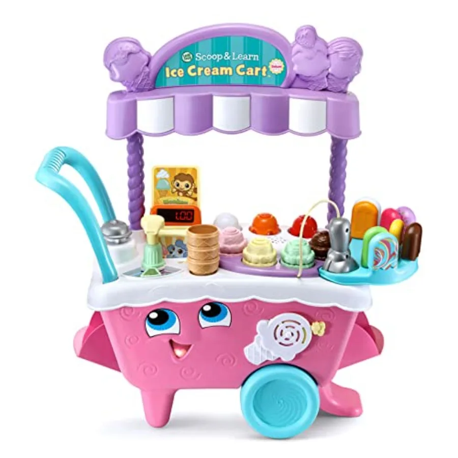 Ice cream cart for learning and scooping activities, pink plastic, durable and easy-clean design, frustration-free packaging
Ice cream cart for learning and scooping activities, pink plastic, durable and easy-clean design, frustration-free packaging