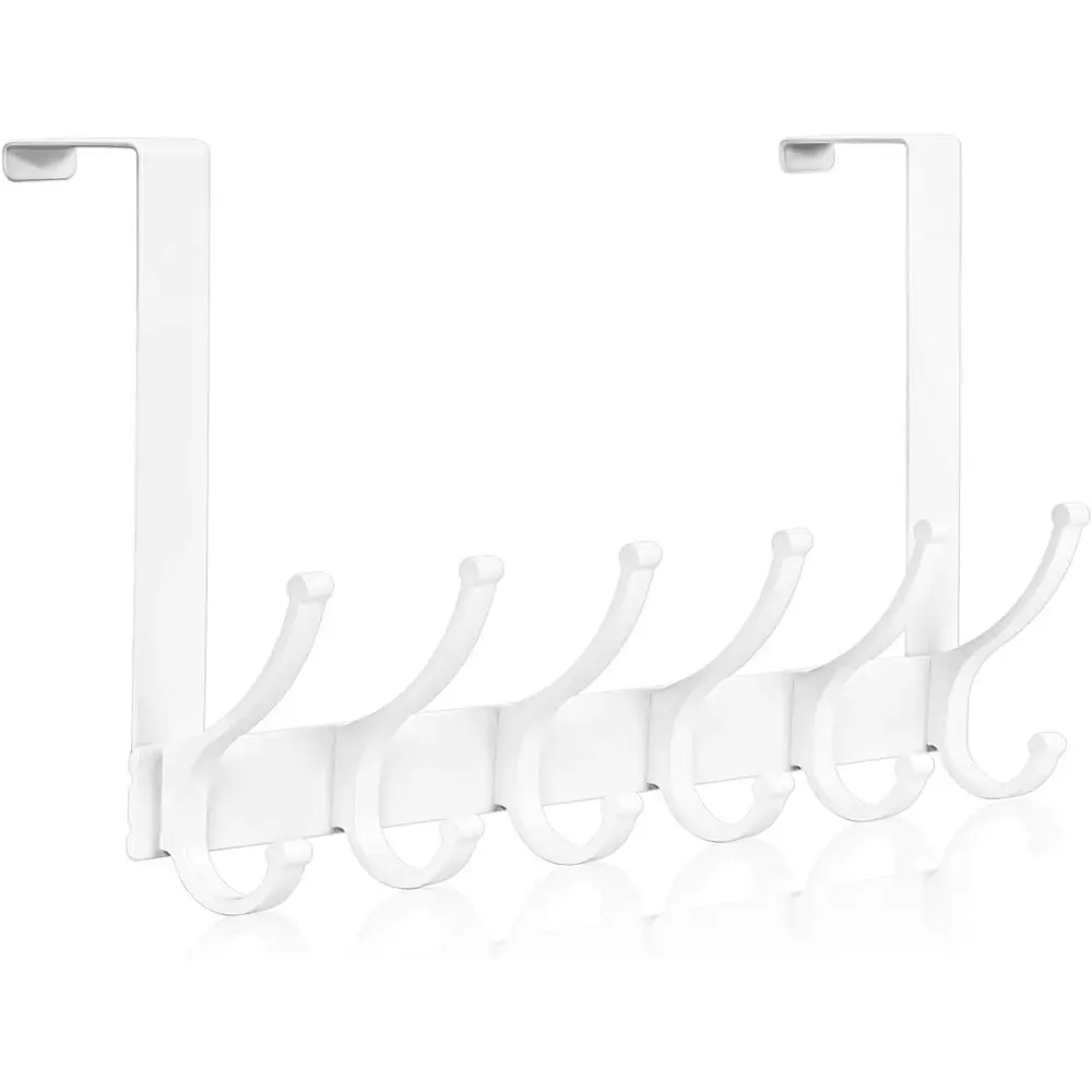 White Over-the-Door Hooks, 1-3/4 Diameter, 1 Pack for Bathroom or Dormitory Use
White Over-the-Door Hooks, 1-3/4 Diameter, 1 Pack for Bathroom or Dormitory Use