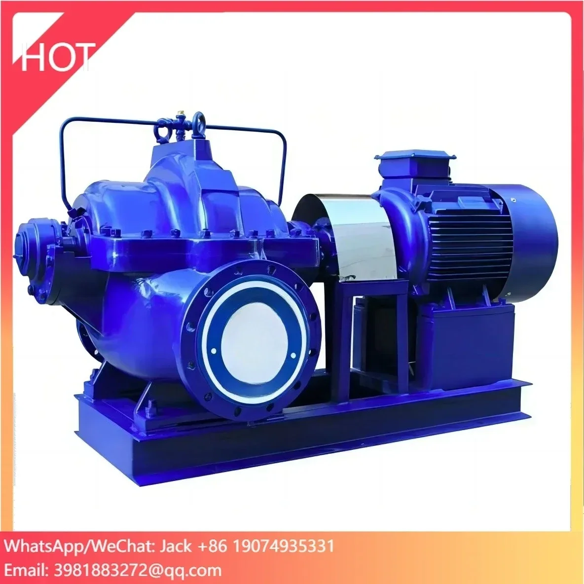 High Flow Fire Protection System Horizontal Split Casing Water Circulation Double Suction Centrifugal Fire Fighting Pumps