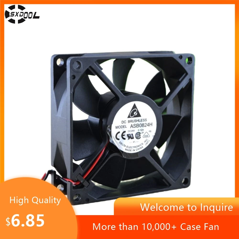 ASB0824H 80mm 8cm dc 24v Fan for Delta 8025 0.12A 2-Wire Converter Cooling 80X80X25mm
ASB0824H 80mm 8cm dc 24v Fan for Delta 8025 0.12A 2-Wire Converter Cooling 80X80X25mm