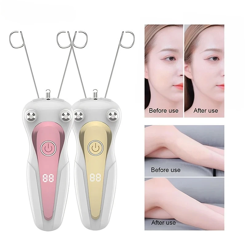 Mini Electric Hair Remover Facial Hair Removal Defeatherer Women Beauty Epilator Body Arm Cotton Thread Depilator LCD Display
Mini Electric Hair Remover Facial Hair Removal Defeatherer Women Beauty Epilator Body Arm Cotton Thread Depilator LCD Display