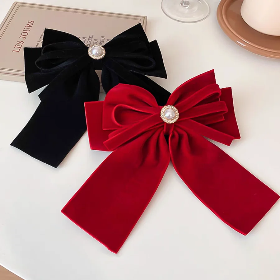 Good Quality Large Black Red Velvet Hair Clip for Girls Women's Spring Hairpin Romantic Wedding Design Hair Accessory 
Good Quality Large Black Red Velvet Hair Clip for Girls Women's Spring Hairpin Romantic Wedding Design Hair Accessory