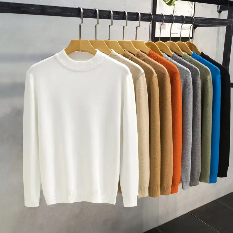 Pure Color f High Collar Sweater Men's Casual Knitted irt Autumn Winter Youth Slim Fit Overhead Woolen Clothes
Pure Color f High Collar Sweater Men's Casual Knitted irt Autumn Winter Youth Slim Fit Overhead Woolen Clothes