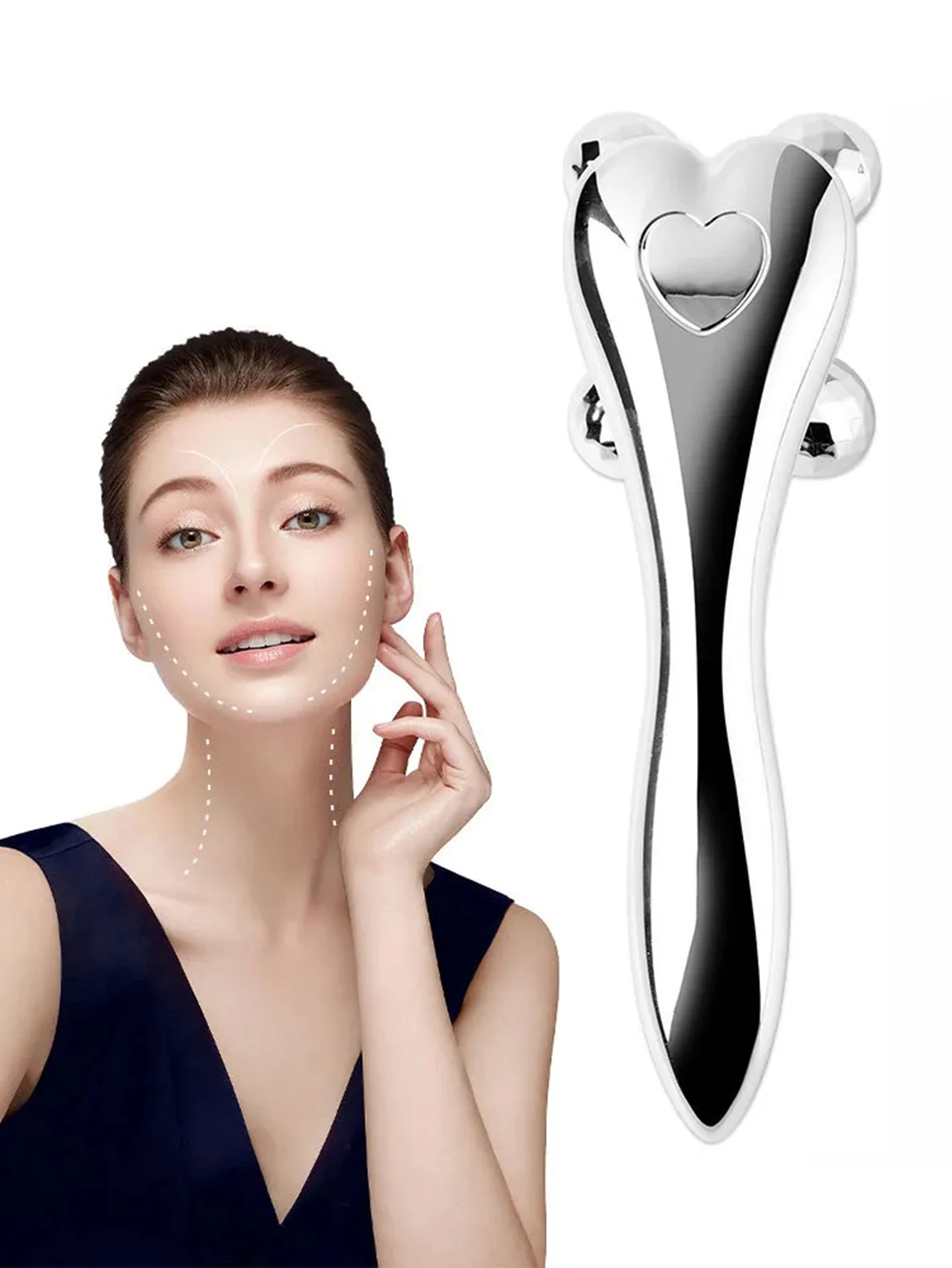 1 Pcs 4D Roller Face-lift Wrinkle Silver Y Shape Roller Facial Eye Neck Muscle Relaxation Slimming Massager Relaxation Tools skin roller appareil de massage anti cellulite
1 Pcs 4D Roller Face-lift Wrinkle Silver Y Shape Roller Facial Eye Neck Muscle Relaxation Slimming Massager Relaxation Tools skin roller appareil de massage anti cellulite