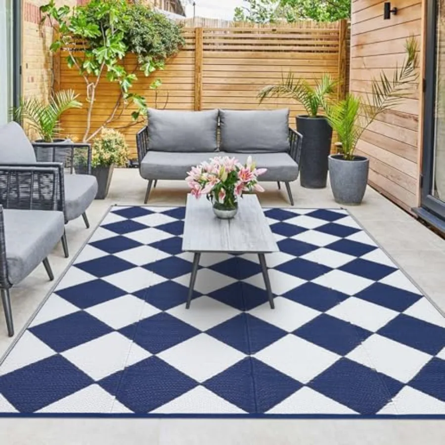 Outdoor Plastic Straw Rug 9x18 for Patio, Deck, RV, Beach, Camping, Backyard, Picnic Dark Blue, Waterproof, Washable, Reversibl
Outdoor Plastic Straw Rug 9x18 for Patio, Deck, RV, Beach, Camping, Backyard, Picnic Dark Blue, Waterproof, Washable, Reversibl