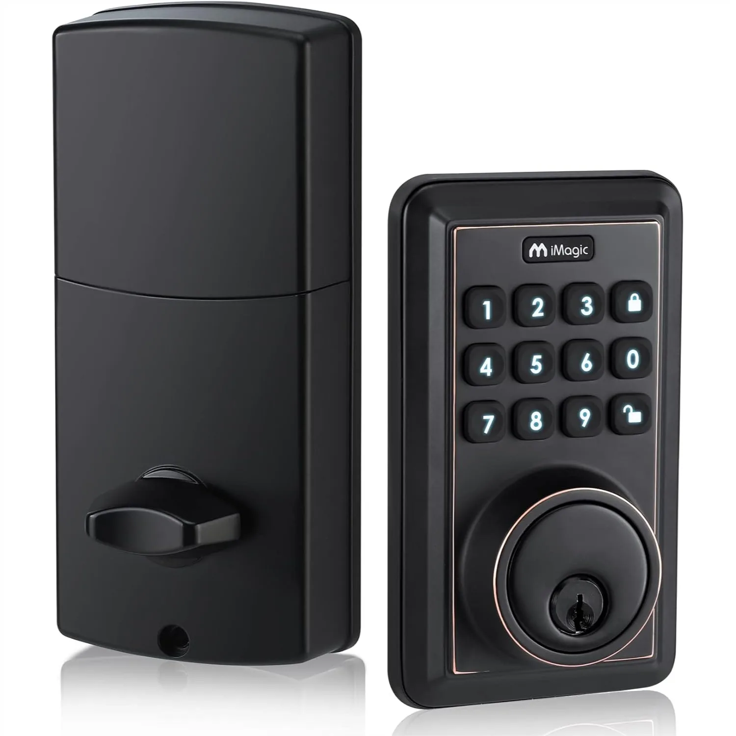 Keypad Deadbolt Lock, Keyless Entry Door Lock with Auto Lock, 50 User Codes, Easy DIY Installation, Oil Rubbed Bronze