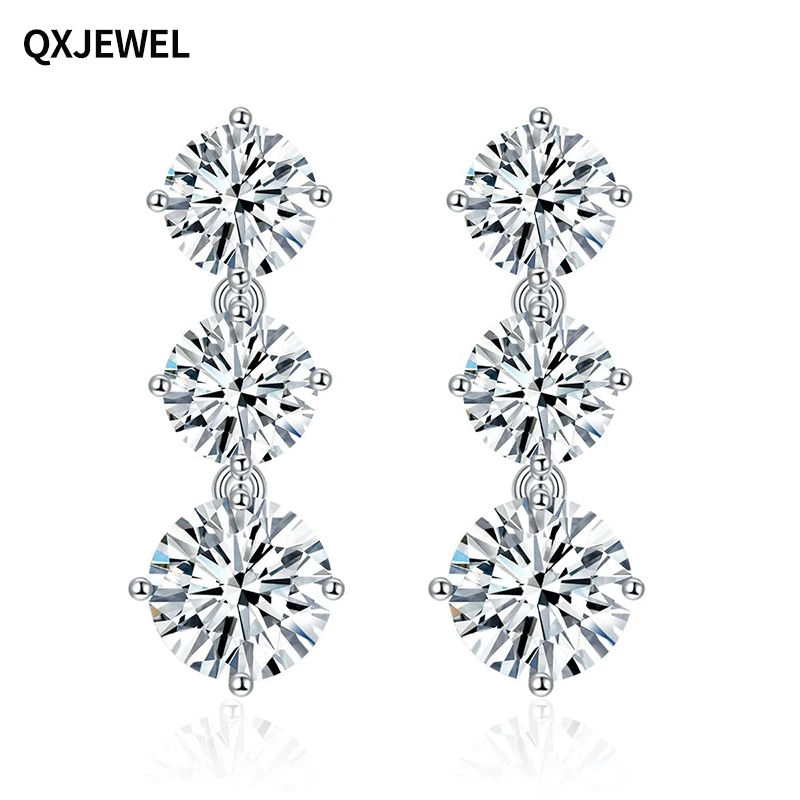 QXJEWEL Long Women‘S Earrings 925 Sterling Silver Round Cut D Color Moissanite Fine Jewelry Anniversary Gift
QXJEWEL Long Women‘S Earrings 925 Sterling Silver Round Cut D Color Moissanite Fine Jewelry Anniversary Gift
