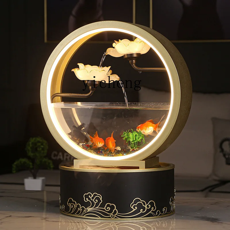 XL creative small fish tank flowing water ornament circulating water living room TV cabinet light luxury high-end decoration
XL creative small fish tank flowing water ornament circulating water living room TV cabinet light luxury high-end decoration