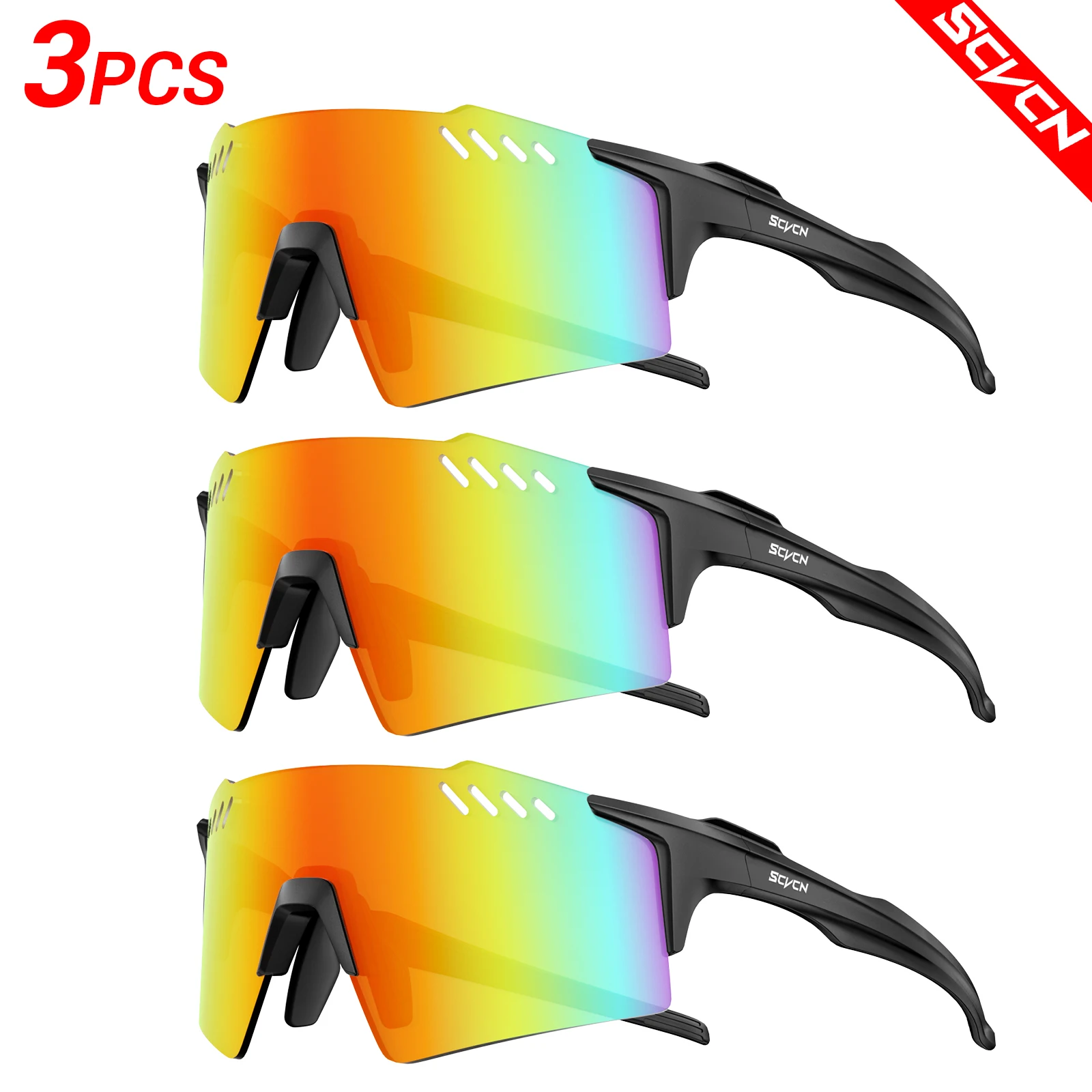 SCVCN 3-Pack Cycling Glasses Outdoor Sports Bicycle Sunglasses Men MTB Cycling Sunglasses Women Road Bike Glasses Drive Eyewear
SCVCN 3-Pack Cycling Glasses Outdoor Sports Bicycle Sunglasses Men MTB Cycling Sunglasses Women Road Bike Glasses Drive Eyewear