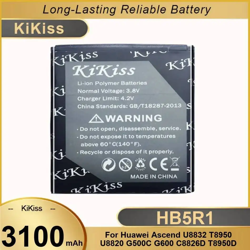 Mobile Phone Battery HB5R1 3100Mah For Huawei Ascend U8832 T8950 U8820 G500C G600 C8826D T8950D
Mobile Phone Battery HB5R1 3100Mah For Huawei Ascend U8832 T8950 U8820 G500C G600 C8826D T8950D