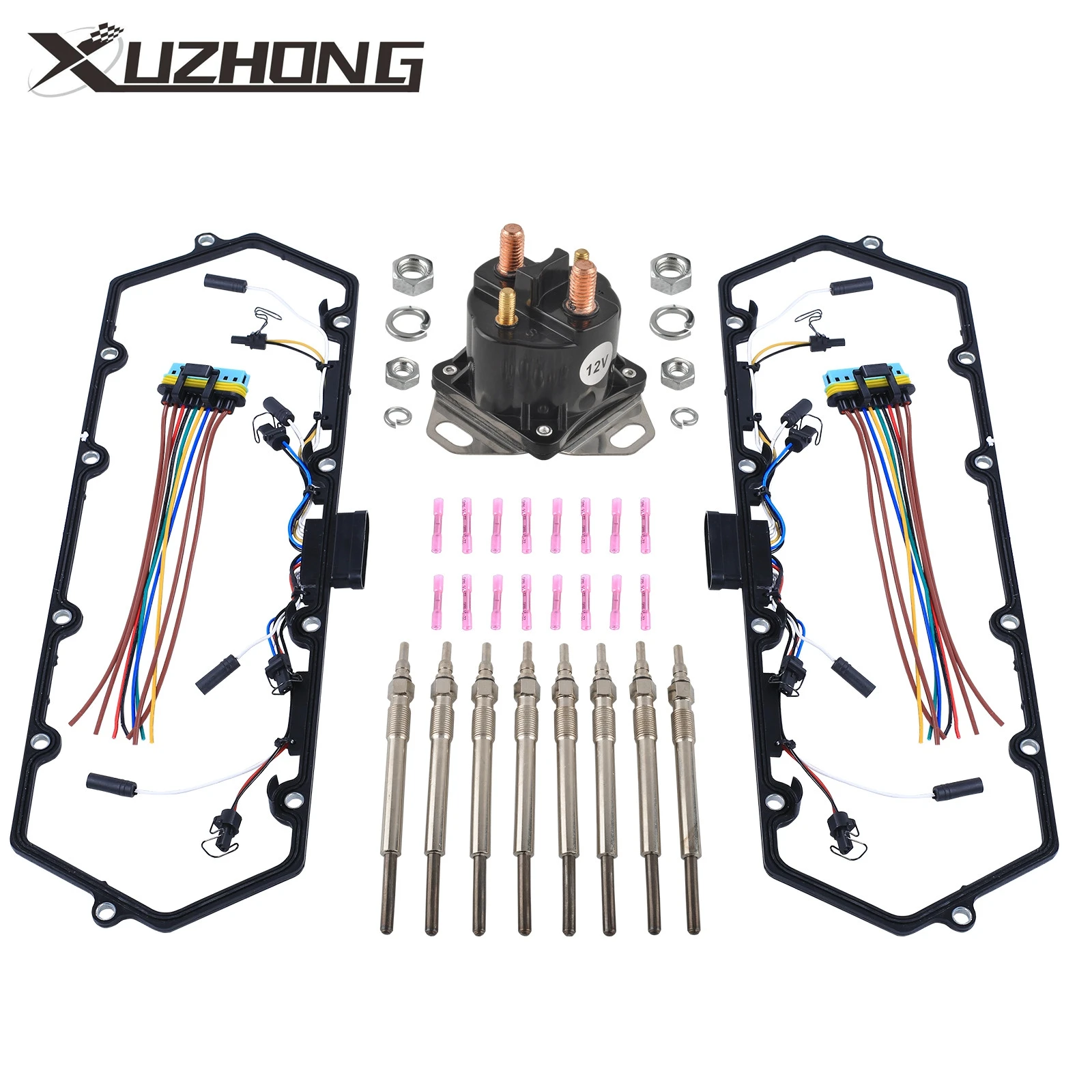 For 7.3L 98-03 Ford Powerstroke Diesel Glow Plugs Gasket & 8 Glow Plugs+Relay
For 7.3L 98-03 Ford Powerstroke Diesel Glow Plugs Gasket & 8 Glow Plugs+Relay