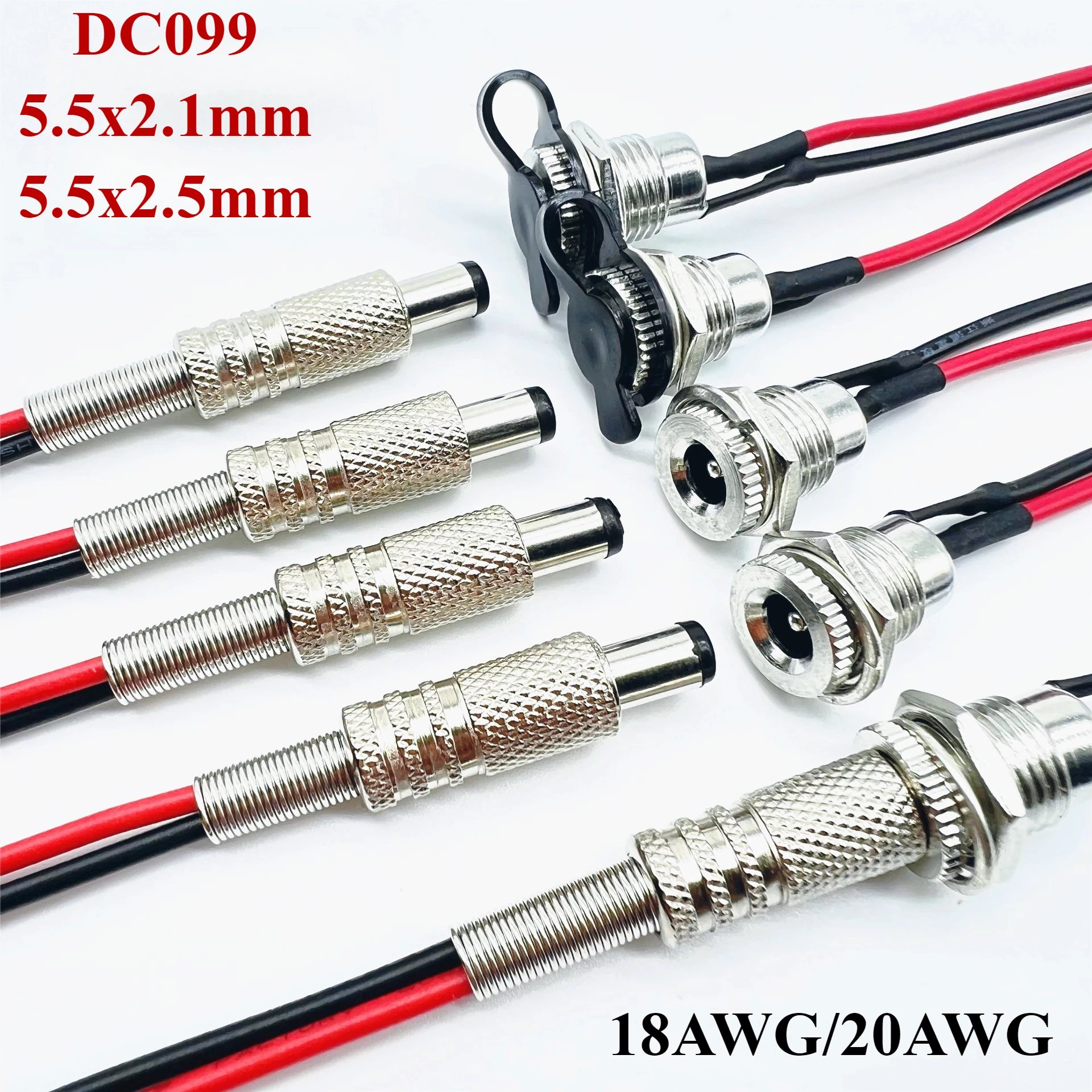 5 шт. 18/20AWG металлический разъем постоянного тока DC099, разъем для сварочного провода 5,5x2,1/2,5 мм DC099, гнездовая вилка, удлинительный кабель
5 шт. 18/20AWG металлический разъем постоянного тока DC099, разъем для сварочного провода 5,5x2,1/2,5 мм DC099, гнездовая вилка, удлинительный кабель