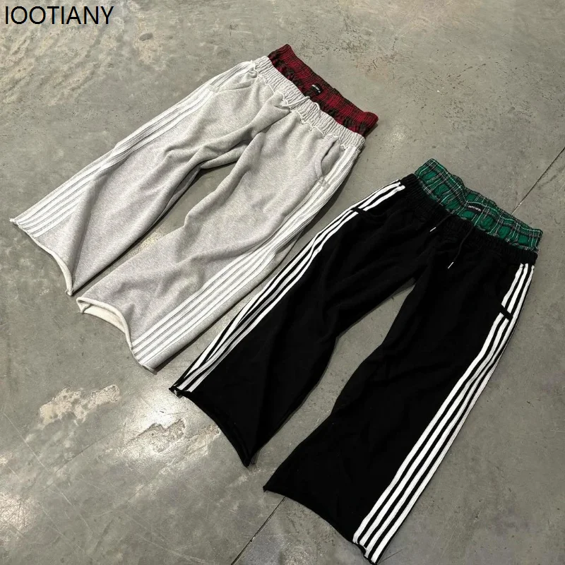 Y2k Retro Striped Women's Sports Pants Harajuku Splicing Korean Fashion Loose Straight Pants Street High Waist Hip Hop Pants
Y2k Retro Striped Women's Sports Pants Harajuku Splicing Korean Fashion Loose Straight Pants Street High Waist Hip Hop Pants