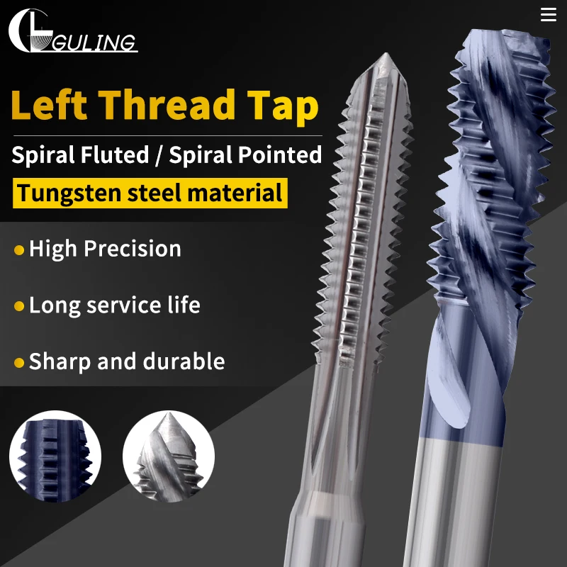 GULING Left Hand HT SP Carbide Tungsten Steel Tap JIS Standard White/TICN Coating Straight Flute Tap Hand Tap Spiral Fluted Tap
GULING Left Hand HT SP Carbide Tungsten Steel Tap JIS Standard White/TICN Coating Straight Flute Tap Hand Tap Spiral Fluted Tap