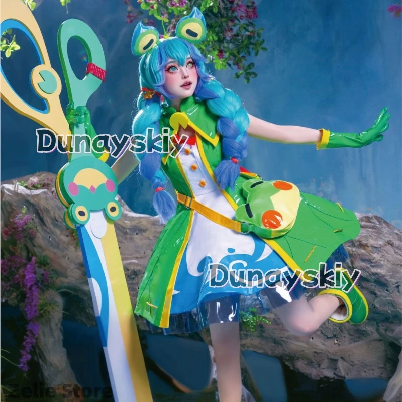 Rain Shepherd Gwen Cosplay תחפושות Women Dress Halloween Cosplays Game Bag Petticoat Frog Raincoat Halloween Party Green Lolita
Rain Shepherd Gwen Cosplay תחפושות Women Dress Halloween Cosplays Game Bag Petticoat Frog Raincoat Halloween Party Green Lolita