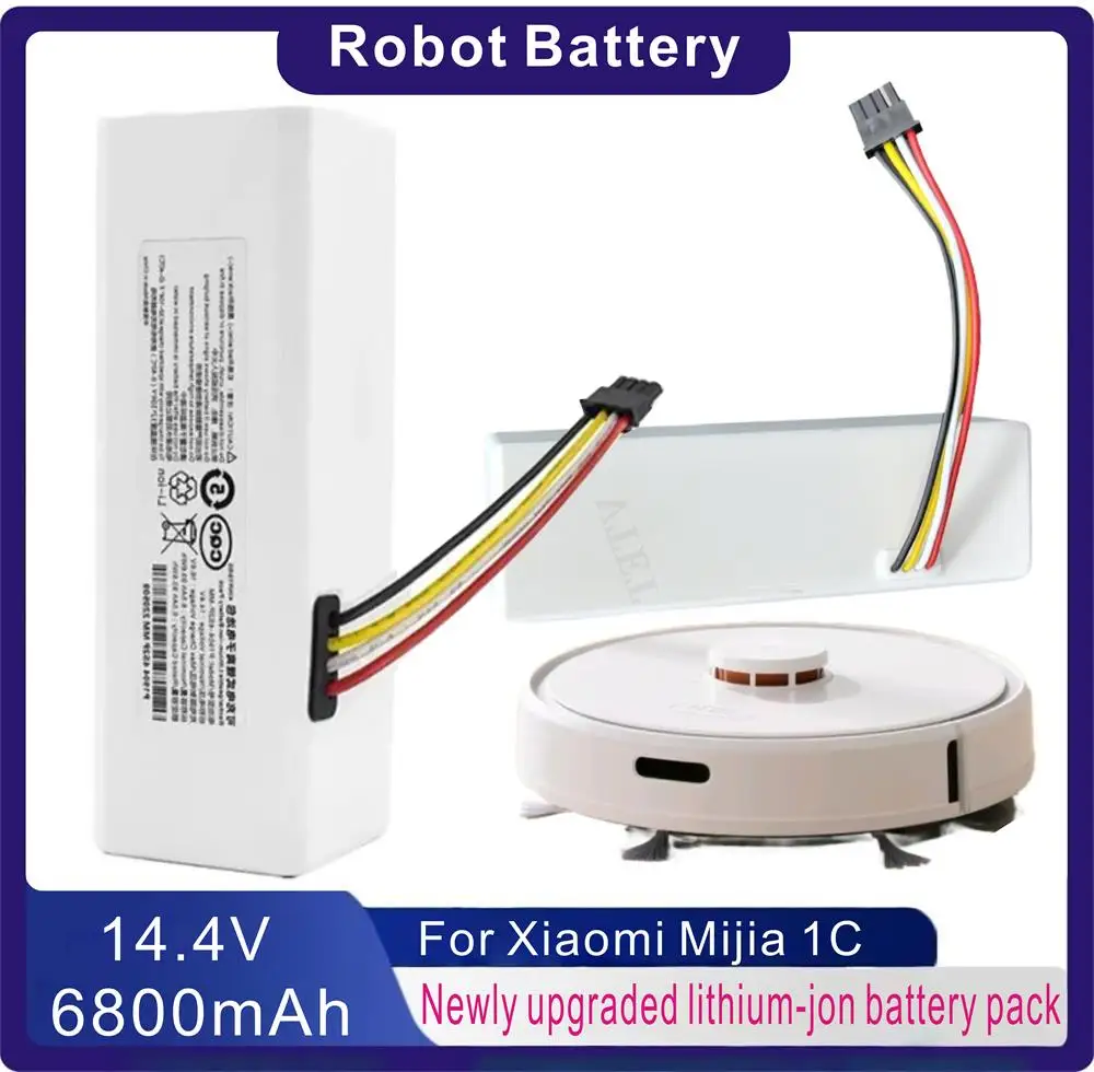 Новинка 2025 года, 14,4 В, 6800 мАч P1904-4S1P-MM, аккумулятор для Xiaomi Mijia 1C, робот-пылесос, швабра, аксессуары, аккумулятор
Новинка 2025 года, 14,4 В, 6800 мАч P1904-4S1P-MM, аккумулятор для Xiaomi Mijia 1C, робот-пылесос, швабра, аксессуары, аккумулятор