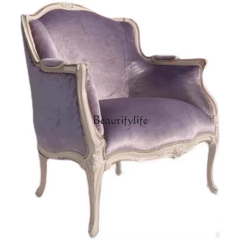 American single sofa solid wood carving flower sofa chair British European sofa
American single sofa solid wood carving flower sofa chair British European sofa