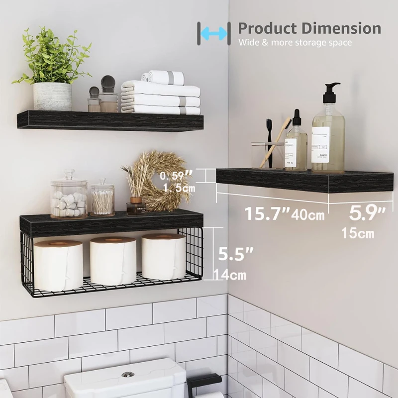Floating Wall Shelves, Thickened Wood Wall Mount Storage Rack for Living Room, Bathroom & Kitchen
Floating Wall Shelves, Thickened Wood Wall Mount Storage Rack for Living Room, Bathroom & Kitchen