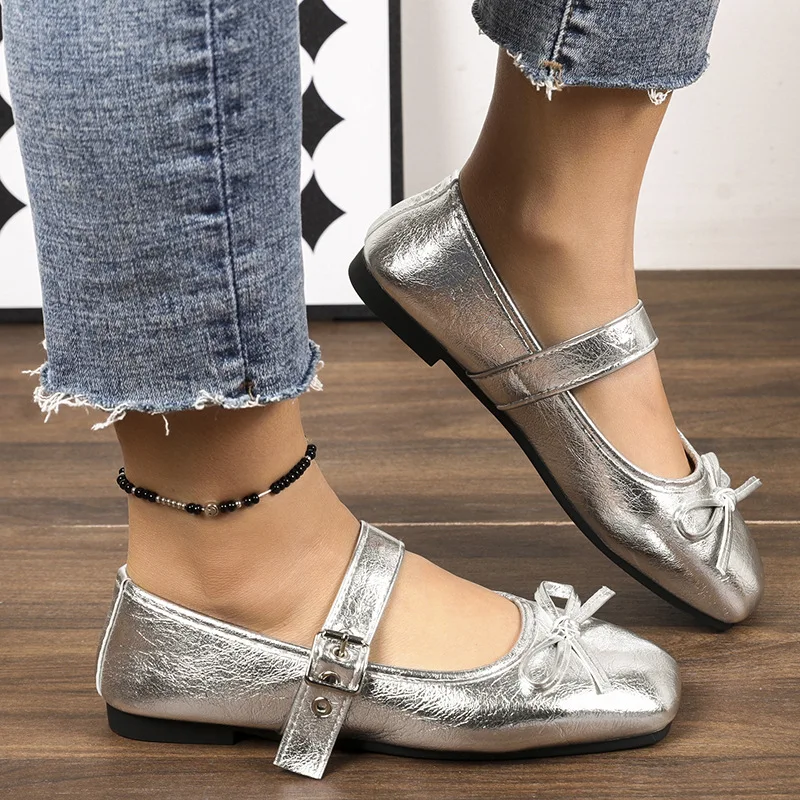 Plus Size Square Toe Flat Bottom Single Shoes for Women French Style Bow-knot Evening Mary Janes Casual Footwear Summer Season
Plus Size Square Toe Flat Bottom Single Shoes for Women French Style Bow-knot Evening Mary Janes Casual Footwear Summer Season