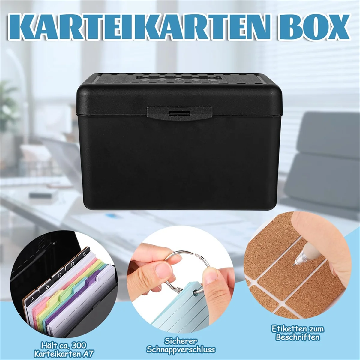 XFDE Index Card Holder Set,Index Box with 230 Assorted Flashcards, Colourful Lined, 6 Rings and Stickers Perfect for School
XFDE Index Card Holder Set,Index Box with 230 Assorted Flashcards, Colourful Lined, 6 Rings and Stickers Perfect for School