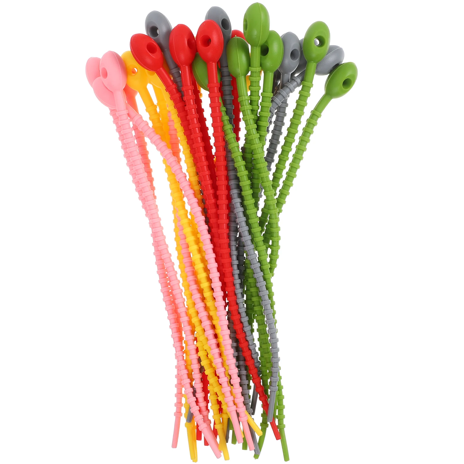30pcs Silicone Zip Tie Food Bags Tie Wraps Colorful Multi-Purpose Silicone Ties for Bag Clip Bread Tie (Random Color)
30pcs Silicone Zip Tie Food Bags Tie Wraps Colorful Multi-Purpose Silicone Ties for Bag Clip Bread Tie (Random Color)