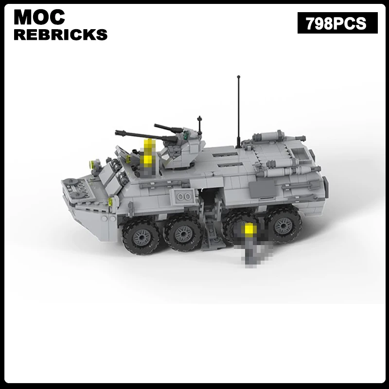 WW2 Russian Military Series Army Equipment Btr-82a Armored Vehicle MOC Building Block Assembly Model Brick Toys Children's Chris
WW2 Russian Military Series Army Equipment Btr-82a Armored Vehicle MOC Building Block Assembly Model Brick Toys Children's Chris
