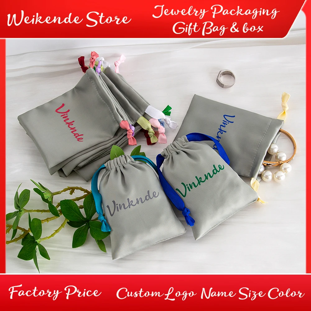 Luxury Silk Satin Jewelry Drawstring Pouch for Earrings Ring Necklace Perfume Packaging Bags Wedding Gift Candy Sack Custom Logo
Luxury Silk Satin Jewelry Drawstring Pouch for Earrings Ring Necklace Perfume Packaging Bags Wedding Gift Candy Sack Custom Logo