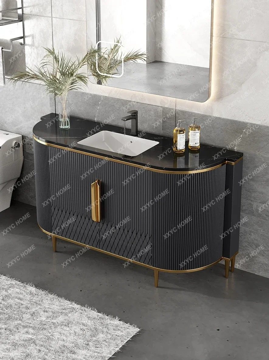 Bathroom Cabinet Hand Washing Cabinet Solid Wood Floor-Standing Bathroom Table Small Apartment Basin Cabinet
Bathroom Cabinet Hand Washing Cabinet Solid Wood Floor-Standing Bathroom Table Small Apartment Basin Cabinet