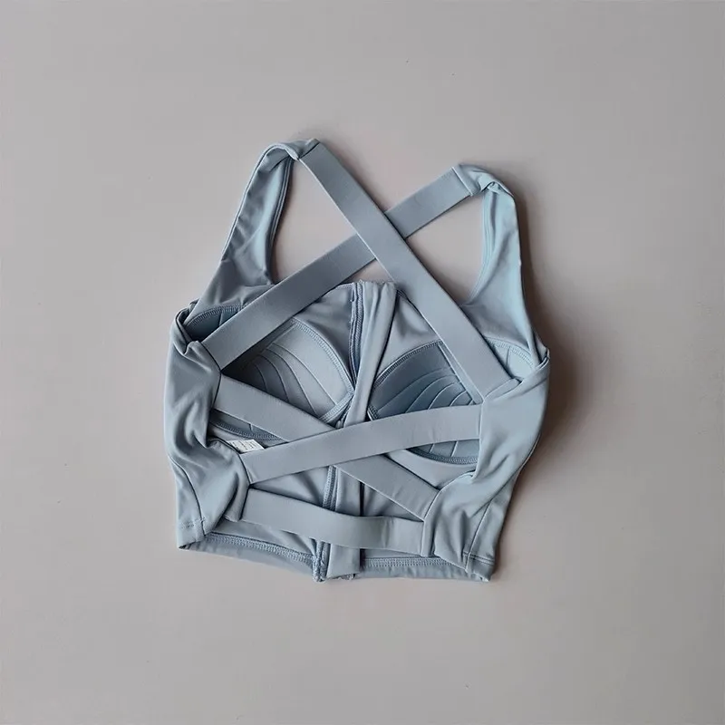 Women's Cross Back Sports Bra Fitness Yoga Top Front Zipper Breathable Gym Bra Sexy Underwear for Active Women
Women's Cross Back Sports Bra Fitness Yoga Top Front Zipper Breathable Gym Bra Sexy Underwear for Active Women